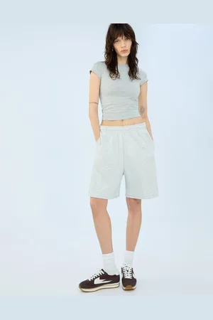 Bershka Bermuda Felpa Ricamo Donna M