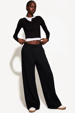 Bershka Pantaloni In Felpa Con Cuciture Laterali Donna L