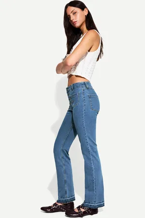 Bershka Jeans Cropped Flare Donna 44 (Eu 40)