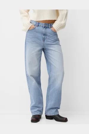 Bershka Jeans Straight Wide Leg Donna 42 (Eu 38)