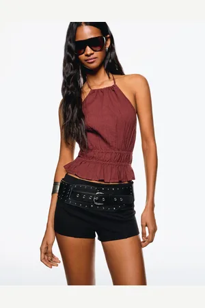 Bershka Top Semplice Arricciato Donna M