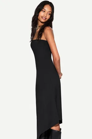 Bershka Vestito Midi A Fascia Asimmetrico Donna M