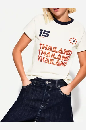 Bershka Maglietta Maniche Corte A Contrasto Stampa Donna S