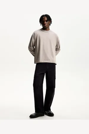 Bershka Jeans Baggy Cargo Uomo 48 (Eu 42)