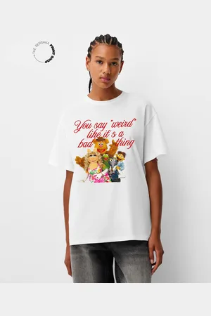 Bershka Maglietta Muppets Maniche Corte Oversize Donna S