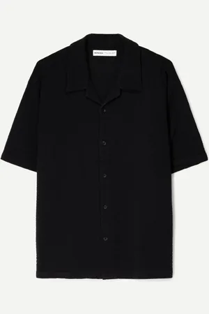 Bershka Camicia A Maniche Corte Con Texture Uomo S
