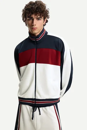 Bershka Felpa Con Cerniera Tecnica Sportiva Uomo Xl