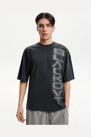 Bershka Maglietta A Maniche Corte Oversize Stampa Uomo S