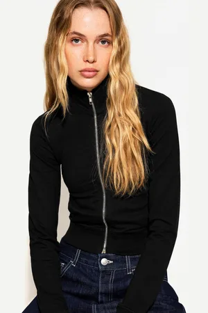 Bershka Felpa Cerniera Collo Alto Donna S