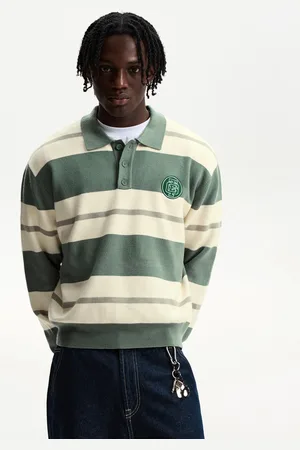 Bershka Maglia A Polo A Righe Uomo M