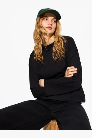 Bershka Maglietta In Cotone A Maniche Lunghe Donna L