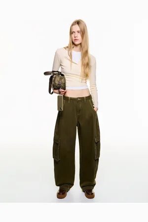 Bershka Pantaloni Barrel Utility Donna 36 (Eu 32)