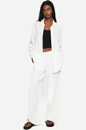 Bershka Camicia Oversize In Misto Lino Donna S