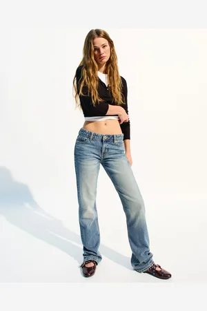 Bershka Jeans Straight Fit Low Waist Donna 40 (Eu 36)