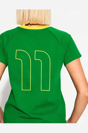 Bershka Maglietta Maniche Corte A Contrasto Stampa Donna S