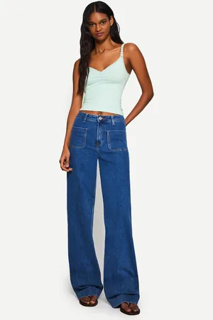 Bershka Top Spalline Pizzo Donna Xl