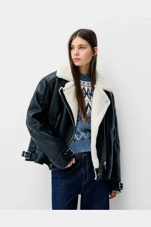 Bershka Giubbotto Biker Double Face Donna Xs