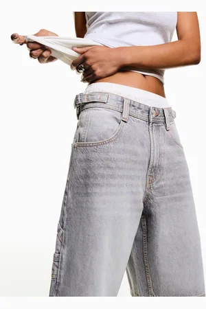 Bershka Bermuda In Denim Balloon Donna 44 (Eu 40)