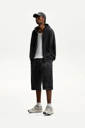 Bershka Bermuda Baggy A Coste Uomo M