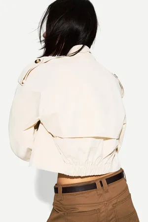 Bershka Giacca Corta Stile Trench Donna S