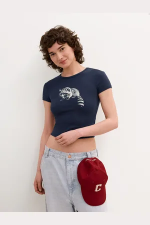 Bershka Maglietta Maniche Corte Stampa Donna Xs