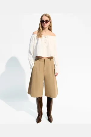Bershka Camicetta Off-Shoulder Con Fiocco Donna Xs