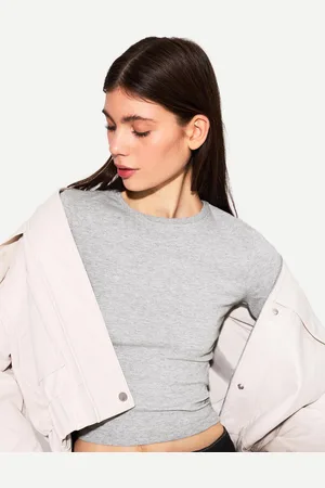 Bershka Maglietta A Maniche Lunghe Donna S