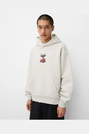 Bershka Felpa Cars Boxy Con Cappuccio Uomo S