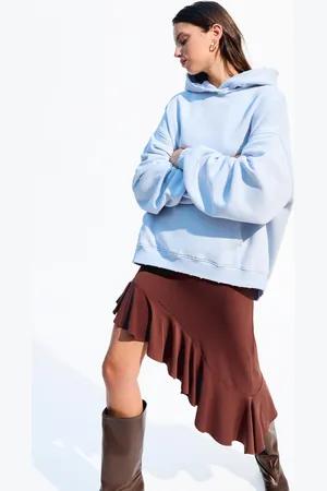 Bershka Felpa Con Cappuccio E Strappi Donna M