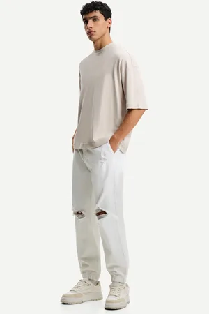 Bershka Jeans Jogger Strappi Uomo L