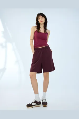 Bershka Bermuda Felpa Ricamo Donna Xl