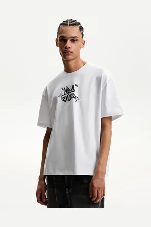 Bershka Maglietta Maniche Corte Stampa Uomo M