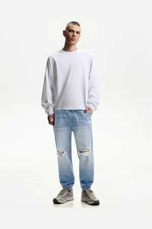 Bershka Jeans Jogger Strappi Uomo L