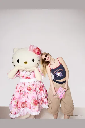 Bershka Top Hello Kitty Con Spalline Donna L