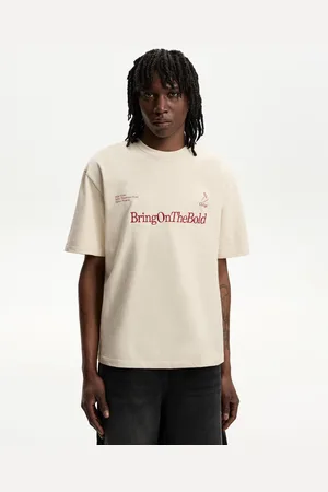 Bershka Maglietta Maniche Corte Stampa Uomo L