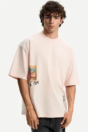 Bershka Maglietta A Maniche Corte Oversize Stampa Uomo L