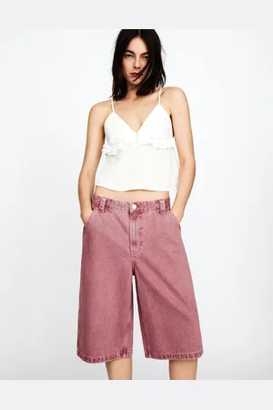 Bershka Bermuda Jorts In Denim Skater Donna 40 (Eu 36)