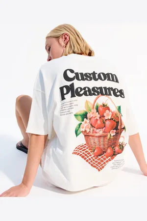 Bershka Maglietta A Maniche Corte Con Stampa Donna S