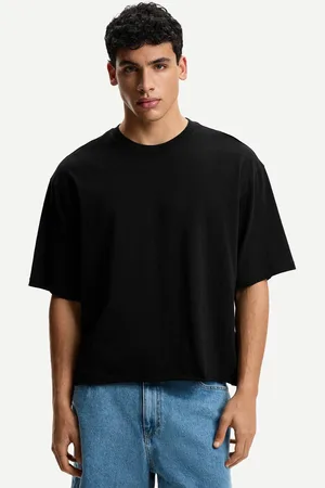 Bershka Maglietta A Maniche Corte Cropped Uomo M