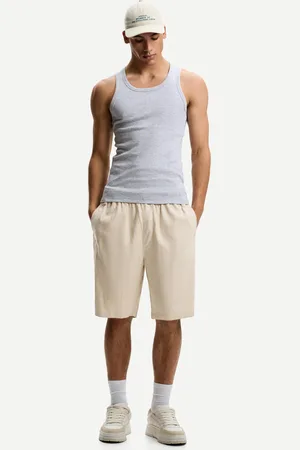 Bershka Bermuda Loose Jogger In Misto Lino Uomo S
