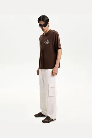 Bershka Jeans Baggy Cargo Uomo 38 (Eu 32)