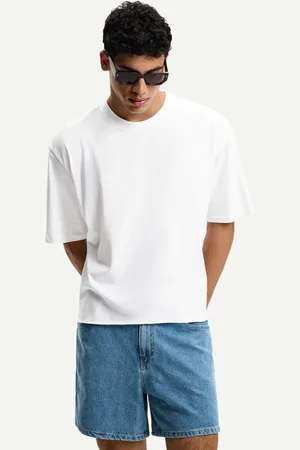 Bershka Maglietta A Maniche Corte Cropped Uomo Xl