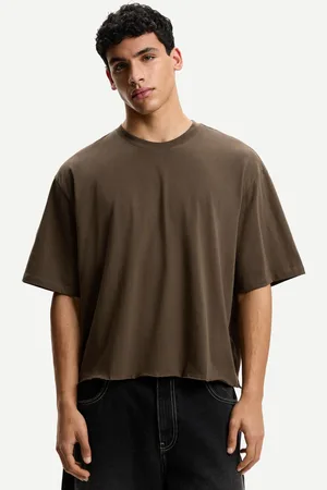 Bershka Maglietta A Maniche Corte Cropped Uomo Xs