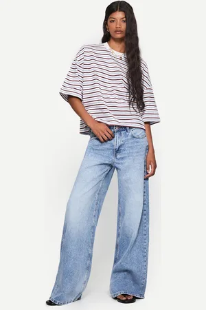 Bershka Jeans Wide Leg Donna 36 (Eu 32)