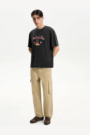 Bershka Jeans Baggy Cargo Uomo 44 (Eu 38)