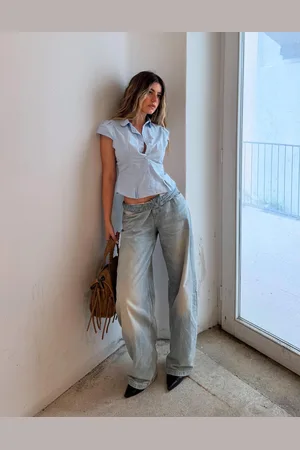 Bershka Jeans Baggy Barrel Donna 10-12