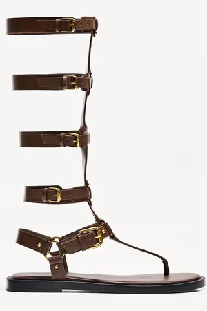 Bershka Sandali Bassi Gambale Alto Donna 38
