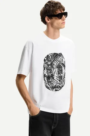 Bershka Maglietta A Maniche Corte Con Stampa Uomo L