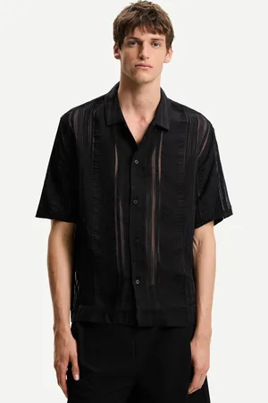 Bershka Camicia A Maniche Corte Trasparente Uomo M
