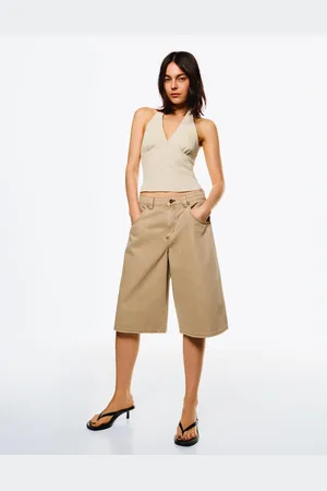 Bershka Bermuda Gomito Denim Donna 46 (Eu 42)